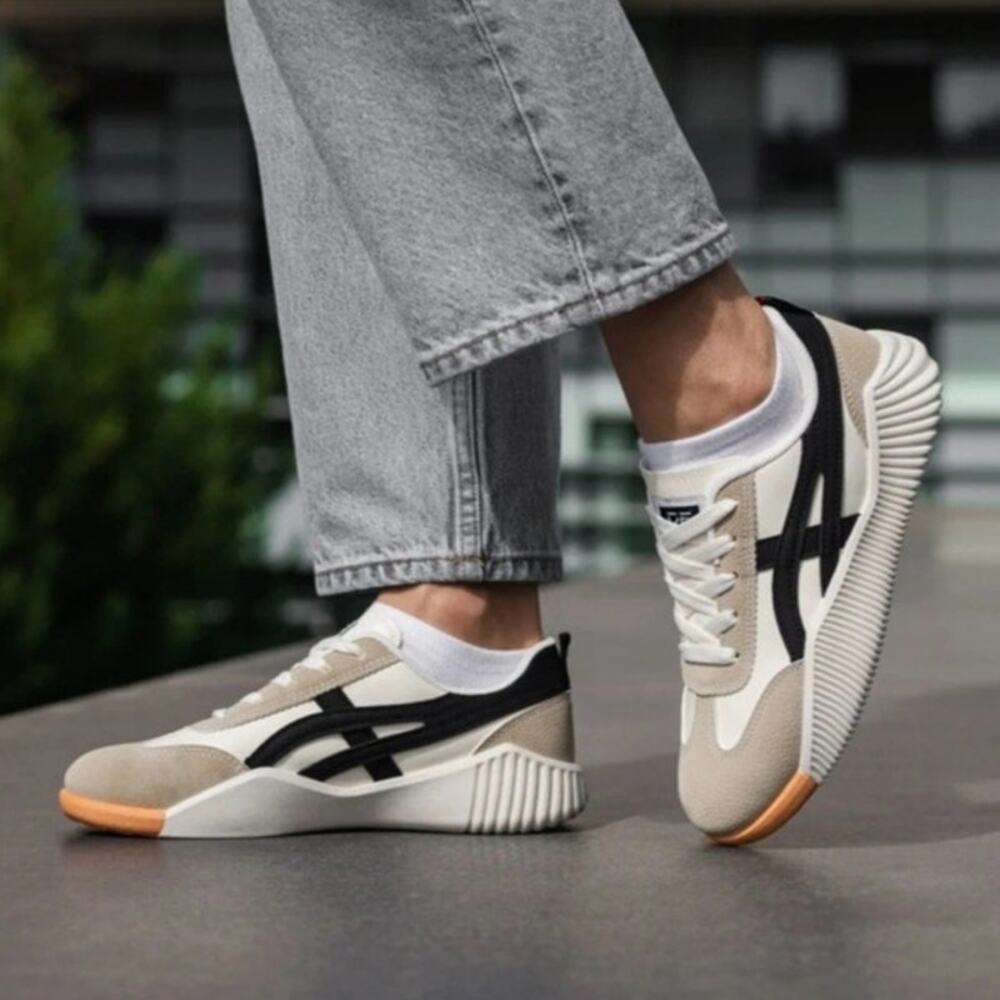 De Florance DF Cloudea Vintage Sneakers Women 8 Leather Beige/Black Italy NEW